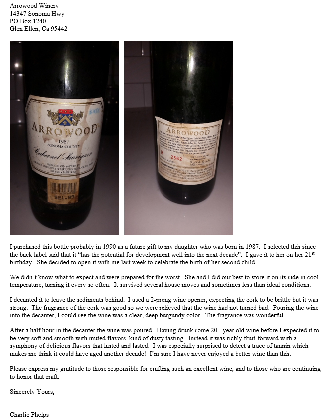 Charlie Phelps letter